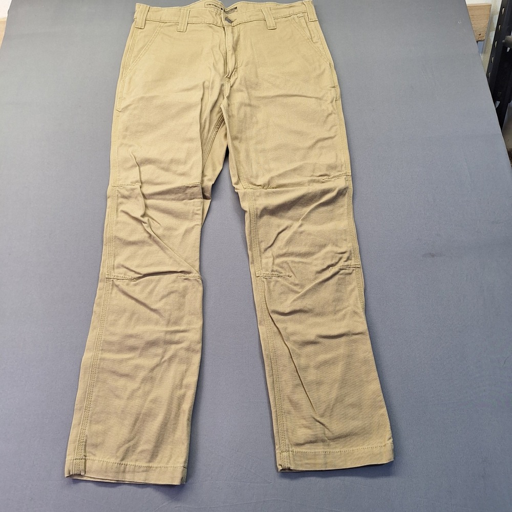 Carhartt Rugged Flex Straight Fit Canvas Work Pants Tan BN2821-M 33x30